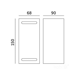 LED Wall Light Bi-Directional 150mm GU10 IP54