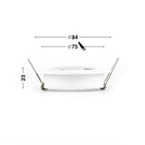 LED Inbouw armatuur GU10 IP20 wit ⌀84mm kantelbaar