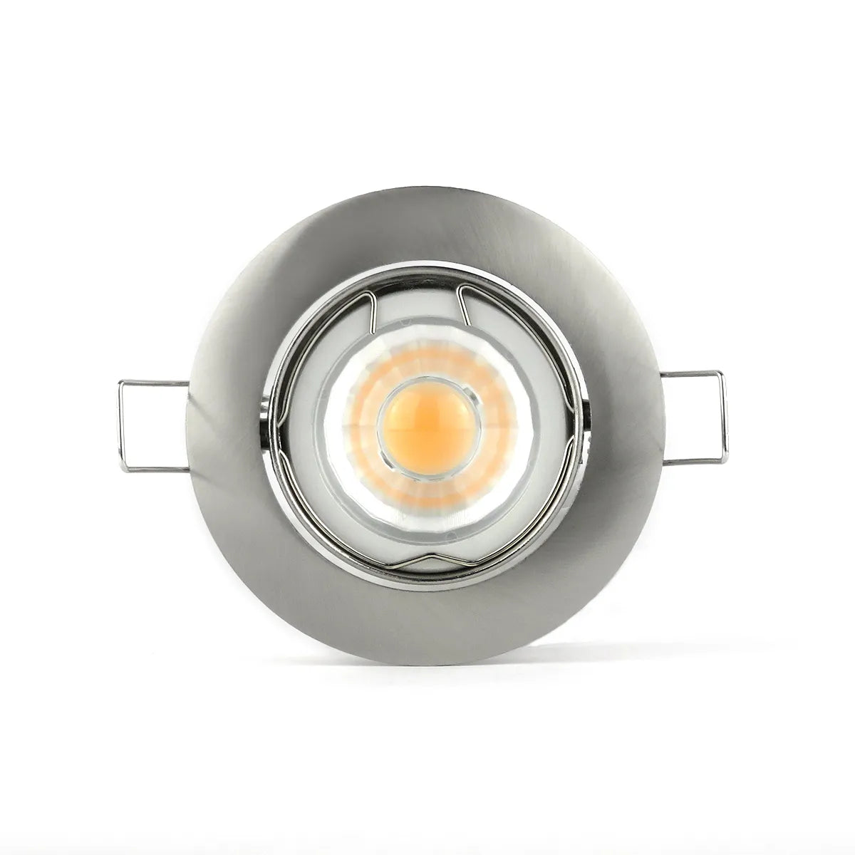 LED Inbouw armatuur GU10 IP20 zilver ⌀84mm kantelbaar