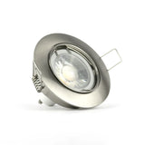 LED Einbauleuchte GU10 IP20 silber ⌀84mm schwenkbar