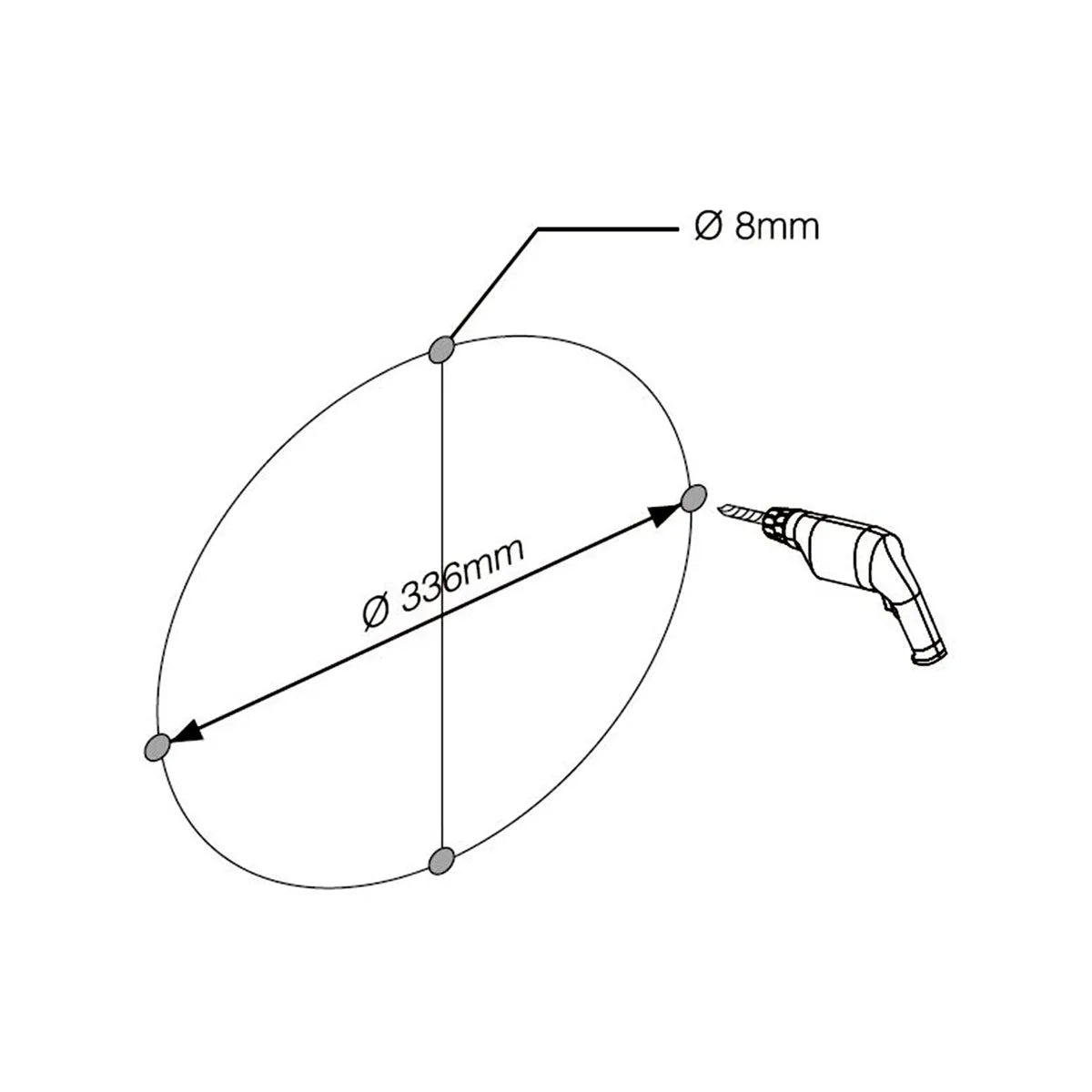 Cloison LED en saillie IP66 IK08 résistante à l'eau 36cm 30W