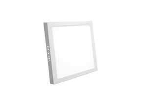 LED Opbouw Downlight 24W - Vierkant - 300x300mm, opbouwmontage en onder een hoek