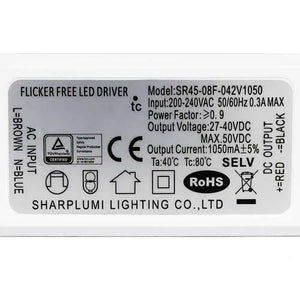 Driver LED sans scintillement 36W 800mA / 40W 900mA / 45W 1050mA