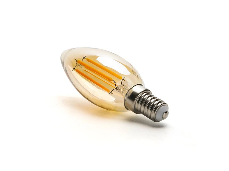Stimmungsvolle LED-Filamentlampe - E14 Kerzenform