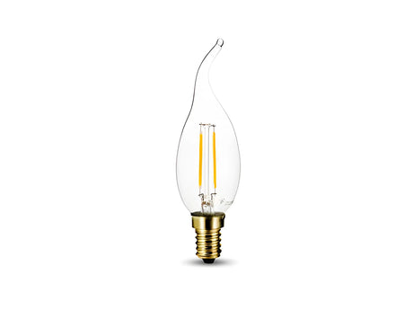 E14 LED-Lampe, Filamentflamme, 5 W, 2200 K, dimmbar