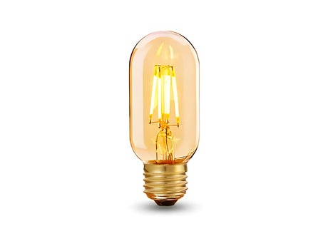 E27 LED-Lampe, Glühfaden, T45-Röhre, 4 W, 2200 K, bernsteinfarben, dimmbar