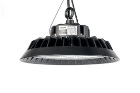 LED UFO Highbay 240W 150lm/W Philips LED Driver IP65 Dimbaar, ophangsysteem en zijaanzicht