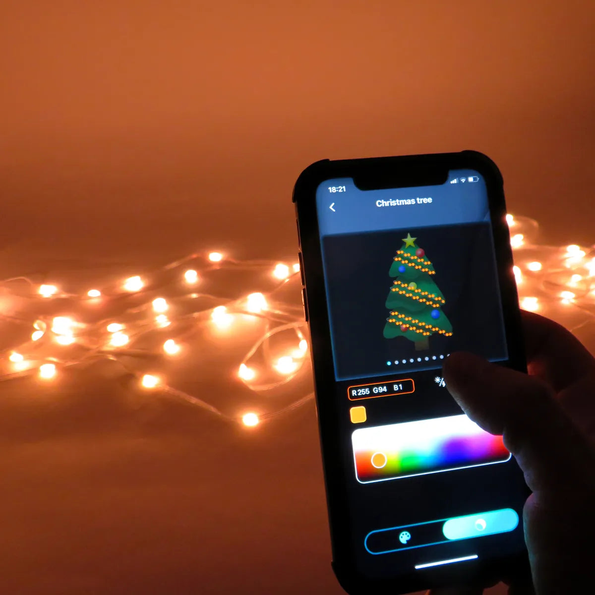 Slimme LED Kerstverlichting Lichtsnoer RGB 10 meter App bediening 5 watt