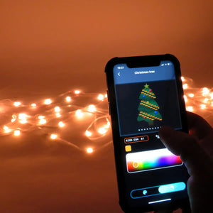 Intelligente LED-Weihnachtsbeleuchtung, Lichterkette RGB, 10 Meter, App-Steuerung, 5 Watt