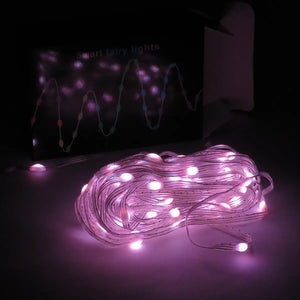 Lumières de Noël LED intelligentes Guirlande lumineuse RVB 10 mètres Contrôle par application 5 watts