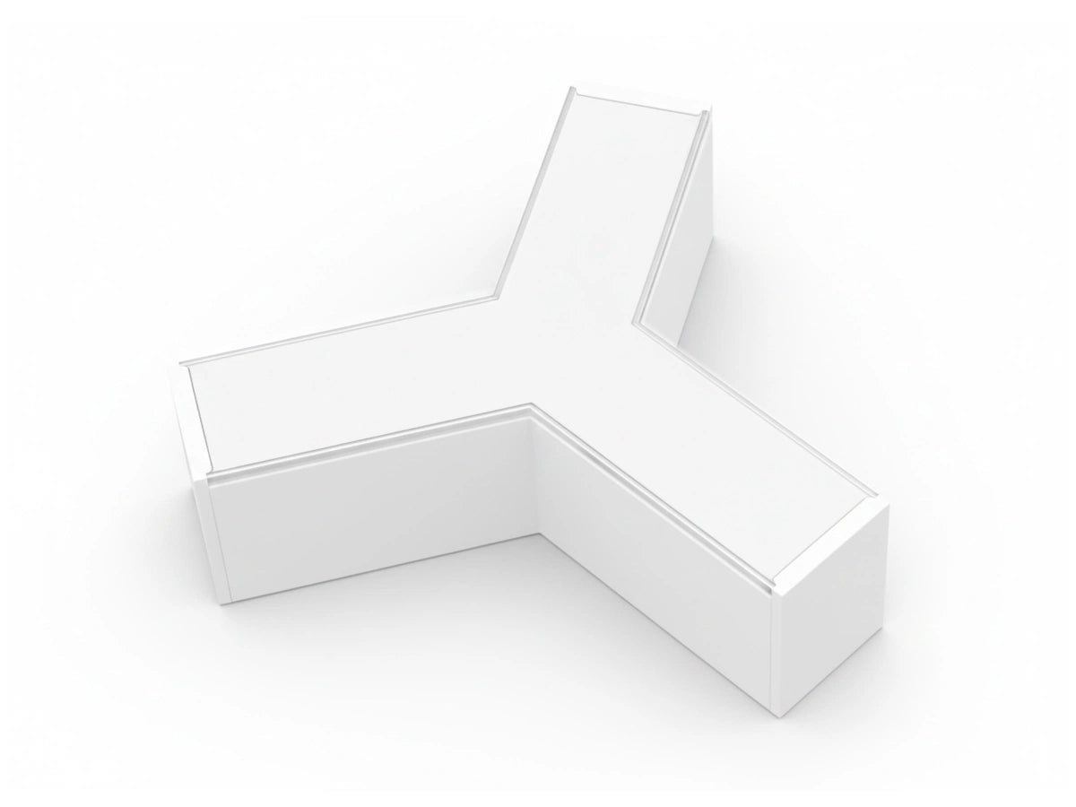 3-way 120° Koppelstuk voor LED Lichtbalken | Y-Splitsing voor o.a. Honingraat patroon