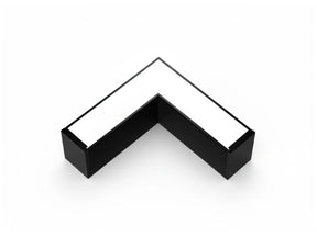 L-Koppelstuk voor LED Lichtbalken 90° | Hoekverbinder voor Vierkanten & Kaders, zwart (foto 1)