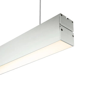 Hangende LED Lichtbalk linear 60cm 18W koppelbaar, 3000K en ophangsysteem