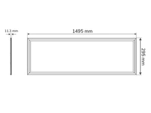 Panneau LED 30x150cm UGR&lt;19 40W 120lm/W