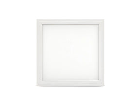 LED Paneel 30x30cm 18W 120lm/W, in een systeemplafond en voorkant in beeld (foto 1)