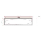 LED-Panel mit ovaler Lichtplatte 30x120 cm 36W