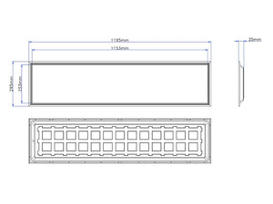 LED Paneel 30x120cm 28W 150lm/W