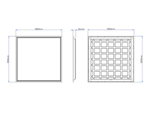 LED Panel 60x60cm 28W 150lm/W