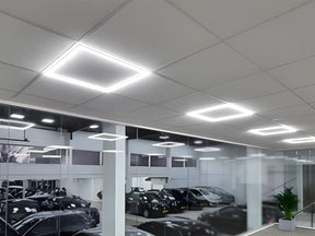 LED Paneel hollow 60x60cm 36W Instelbare lichtkleur (CCT), in een systeemplafond en in een (foto 1)