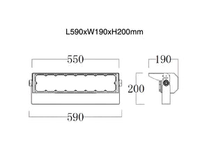 LED Sportfeldbeleuchtung 250W Kippbar 170lm/W mit Philips-Treiber