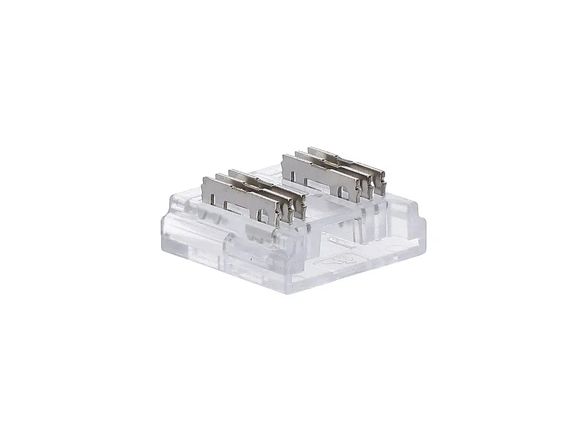 LED Strip - Kabel connector voor COB RGB+CCT | 12mm, aansluiting en achterkant in beeld