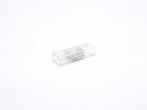 LED Strip 230V RGB koppelstuk 62mm 4-pin IP65, aansluiting en recht van voren (foto 1)