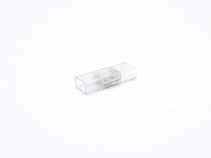 LED Strip 230V RGB koppelstuk 62mm 4-pin IP65, aansluiting en recht van voren (foto 1)