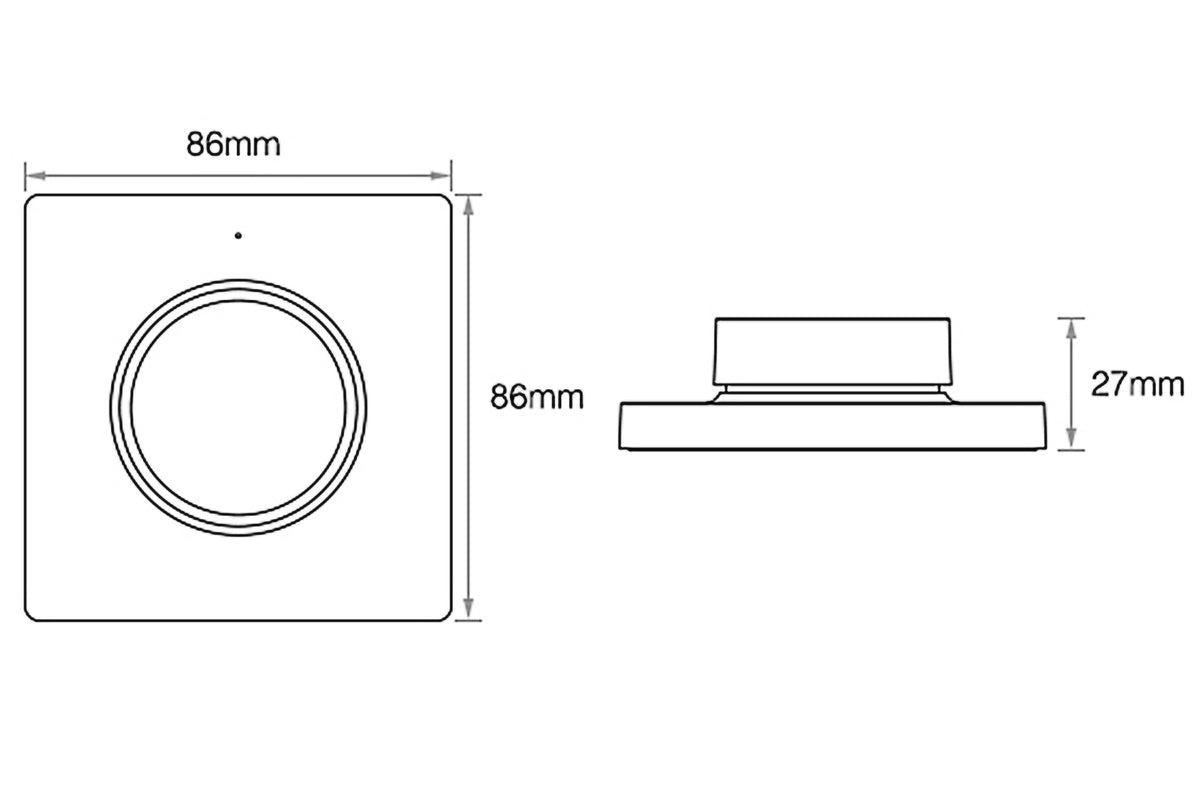 Mi-Light afstandsbediening CCT magneet alternatief aanzicht