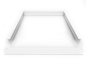 Wit Opbouw frame LED Paneel 60x60cm - Extra hoog 68mm, opbouwframe en voorkant in beeld (foto 1)