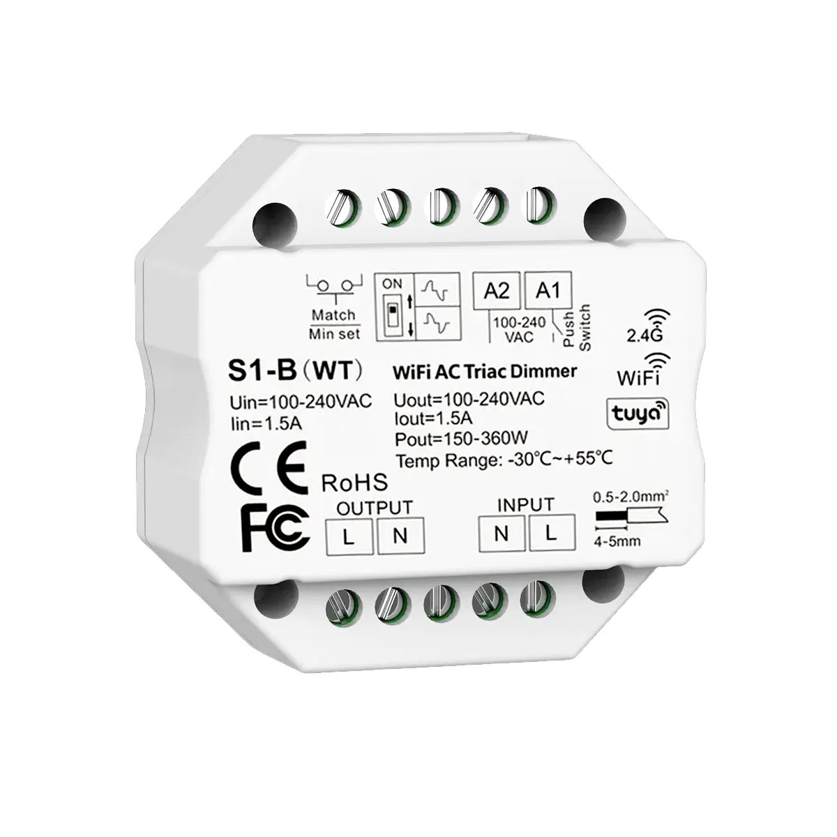Variateur LEDs 90-240VAC 0-100% 200W Télécommande
