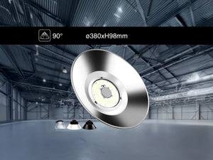 LED UFO Highbay reflector kap 380x98mm Aluminium