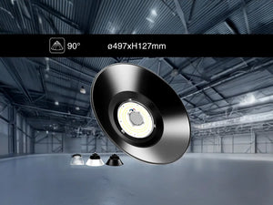 LED UFO Highbay reflector kap 497x127mm Aluminium