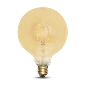 E27 LED Lamp filament G125 6W 2200K wit dimbaar, voorkant in beeld (foto 1)