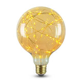 E27 LED Lamp filament G125 koperdraad 1.5W 2100K amber