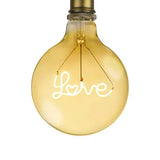 E27 LED-Lampe, Filament G125 Love, 2,5 W, 2100 K, bernsteinfarben, dimmbar