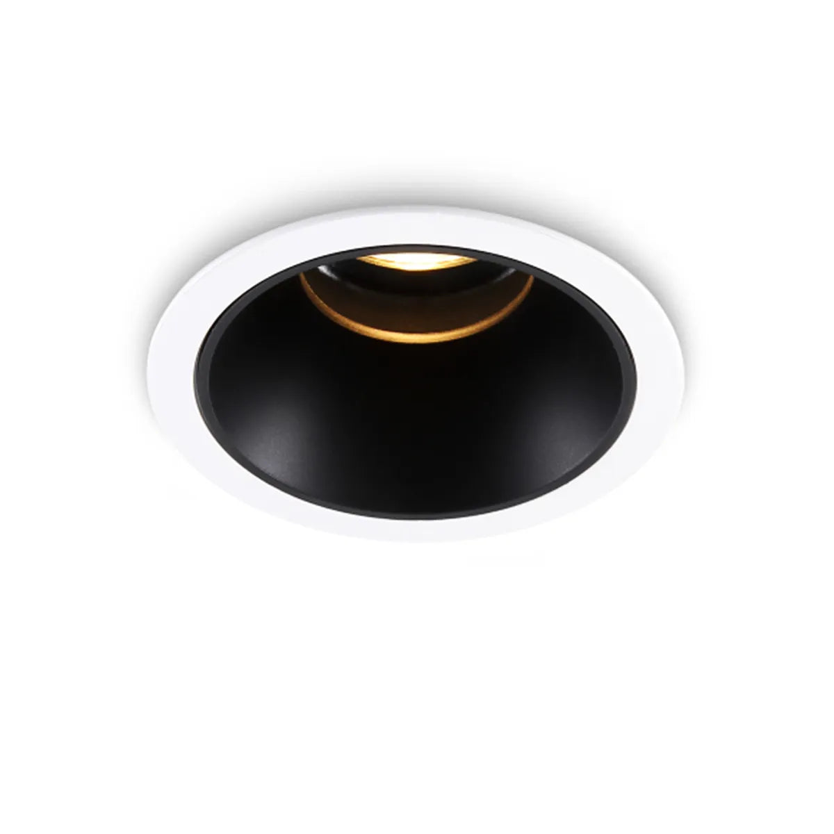 Spot encastrable LED 5W 3000K blanc chaud ⌀83mm inclinable Noir avec bord blanc