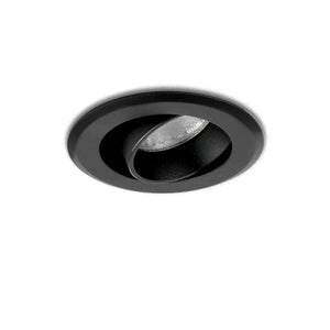 Spot encastrable LED noir 5W 3000K blanc chaud ⌀70mm inclinable