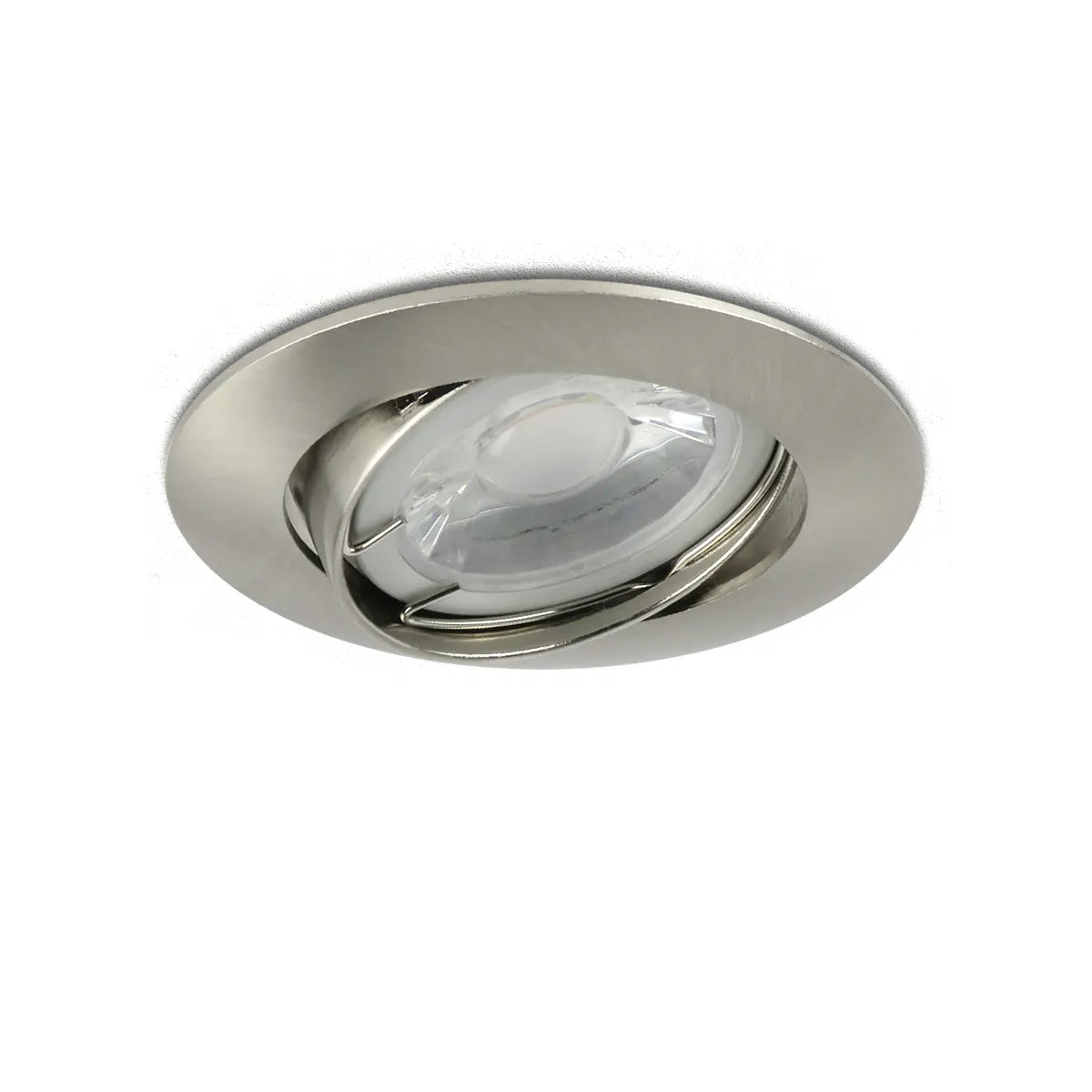 LED Inbouw armatuur GU10 IP20 zilver ⌀84mm kantelbaar